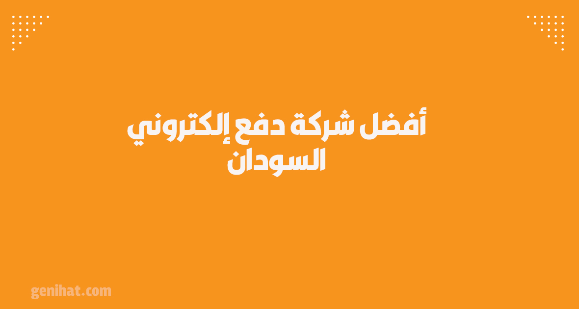 أفضل شركة دفع إلكتروني في السودان